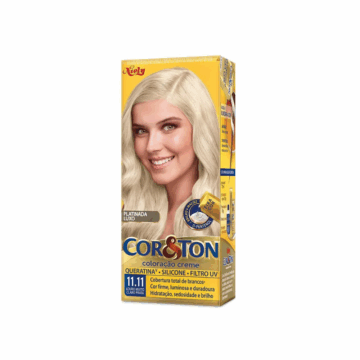 Coloração Permanente Cor&Ton 11.11 Louro Muito Claro Prata