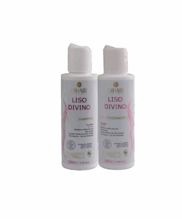 Kit Dihair Liso Divino Shampoo 100ml + Condicionador 100ml - Imagem 1