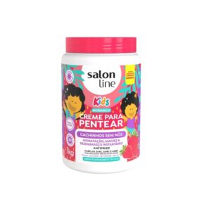 Creme Salon Line Morango Kids Cachinhos sem Nós 1kg - Imagem 1