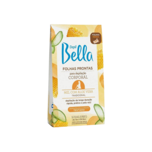 Folhas Prontas Depilação Corporal Depil Bella Aloe e Vera 16 Folhas - Imagem 2