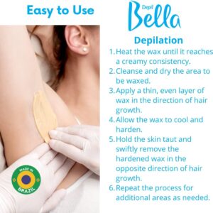 Cera Depil Bella Chocolate Branco 800g - Imagem 3