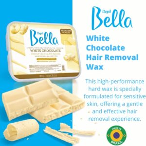 Cera Depil Bella Chocolate Branco 800g - Imagem 6