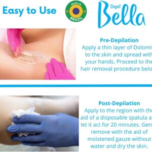 Dolomita Corporal e Facial Depil Bella 800g - Imagem 5