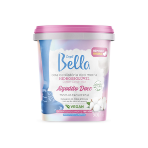 Cera Depil Bella Hidrossolúvel Algodão Doce 600g - Imagem 1