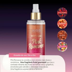 Body Splash Kiss New York Pink Romance 200ml - Imagem 3