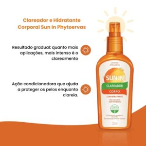 Clareador Corporal Sun In Com Hidratante 120ml - Imagem 2