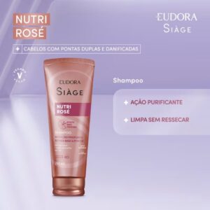 Shampoo Eudora Siàge Nutri Rosé 250ml - Imagem 4