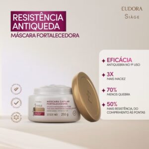 Máscara Eudora Siàge Dermo Hair Resistência Antiqueda 250g - Imagem 2
