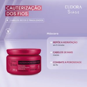 Máscara Eudora Siàge Cauterização dos Fios 250g - Imagem 2