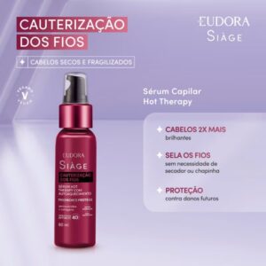 Sérum Eudora Siàge Hot Therapy Cauterização dos Fios 60ml - Imagem 2