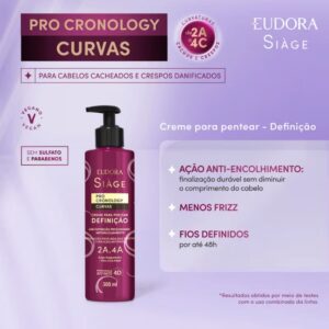 Creme para Pentear Eudora Siàge Pro Cronology Curvas 300ml - Imagem 2