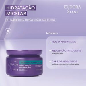 Máscara Eudora Siàge Hidratação Micelar 250g - Imagem 2