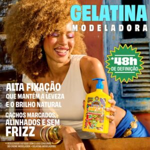 Gelatina Modeladora Lolla Bossa Crespos e Cachos 500g - Imagem 4