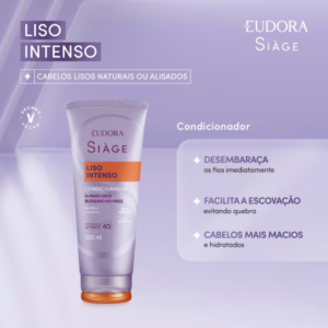 Condicionador Eudora Siàge Liso Intenso 200ml - Imagem 2