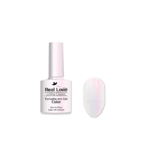 Esmalte Real Love Linha Classic Branco Glitter 8ml - Imagem 2