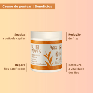 Creme Apice Nutri Waves no Poo/Low Poo 500g - Imagem 2