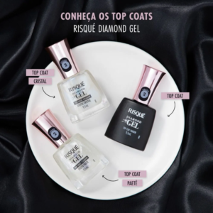 Top Coat Fixador Risqué Diamond Gel Cremoso 9,5ml - Imagem 3