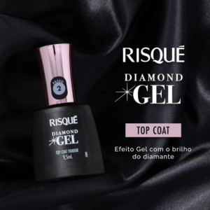 Top Coat Fixador Risqué Diamond Gel Cremoso 9,5ml - Imagem 5