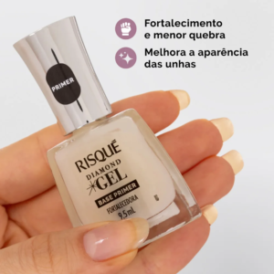 Base Primer Fortalecedora Risqué Diamond Gel 9,5ml - Imagem 5