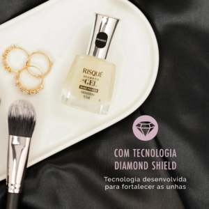 Base Primer Fortalecedora Risqué Diamond Gel 9,5ml - Imagem 3