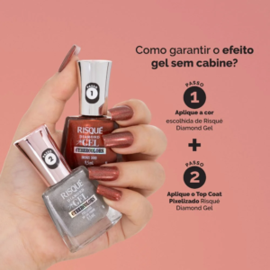 Esmalte Risqué Diamond Cybercolors Bronze Metálico 9,5 mL - Imagem 2