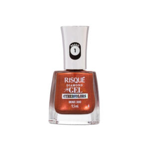 Esmalte Risqué Diamond Cybercolors Bronze Metálico 9,5 mL - Imagem 1