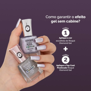 Esmalte Risqué Diamond Cybercolors Brilho de Vênus 9,5 mL - Imagem 5