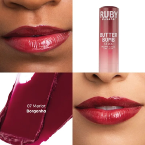 Gloss Stick Butter Bomb - Ruby Kisses Merlot - Imagem 6