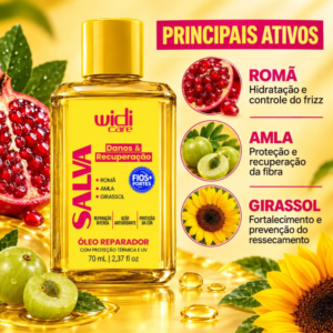 Óleo Reparador WidiCare Danos e Recuperação Salva 70ml - Imagem 4